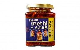 Charpara Dana Methi Ka Achaar   Glass Jar  250 grams